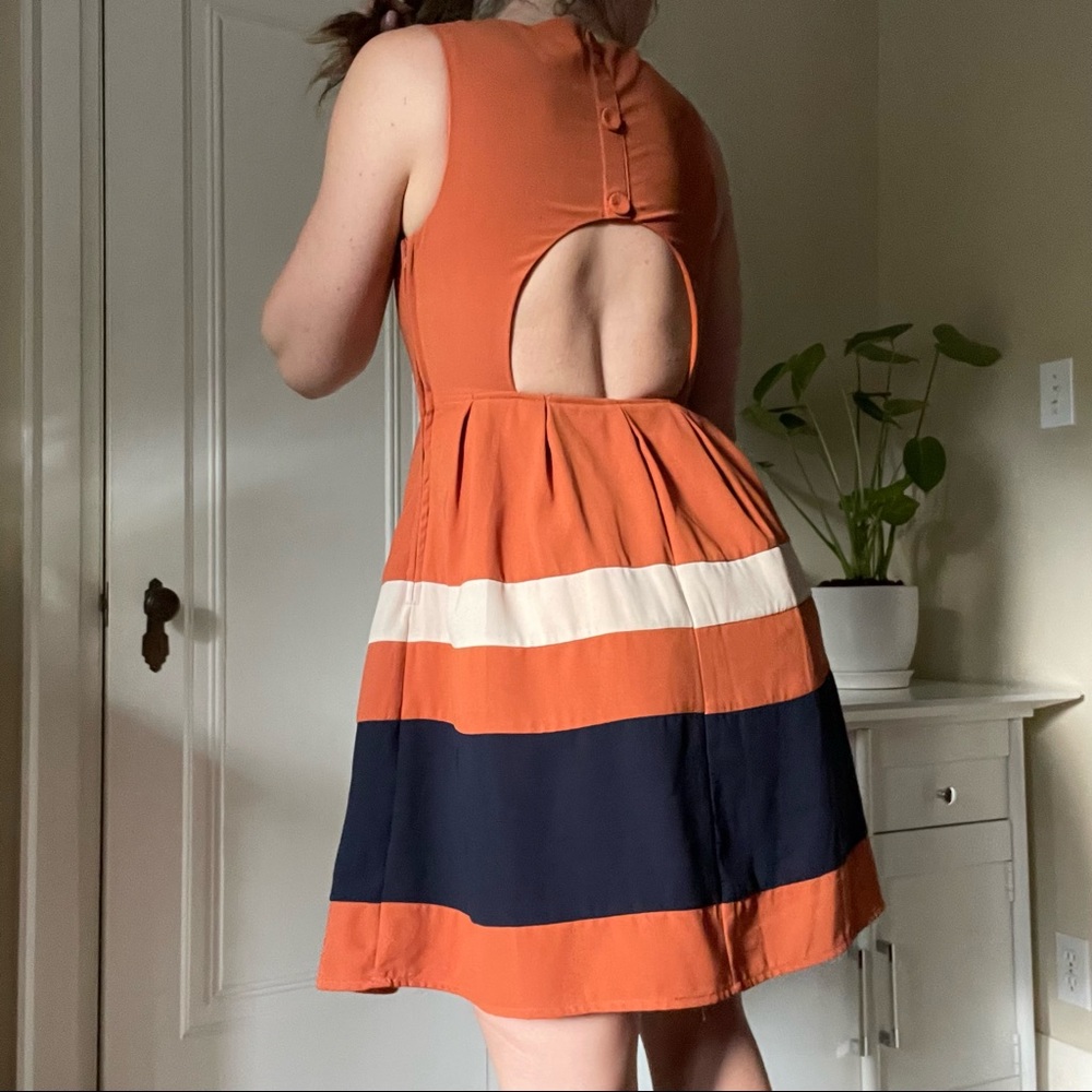 Fall Colours Pleated Dress - Picture 4 of 9